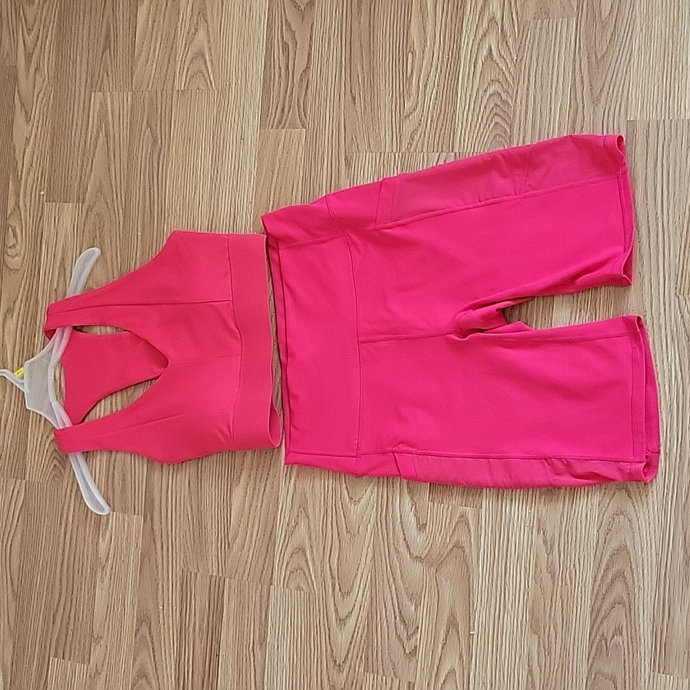 Fabletics biker and bra set